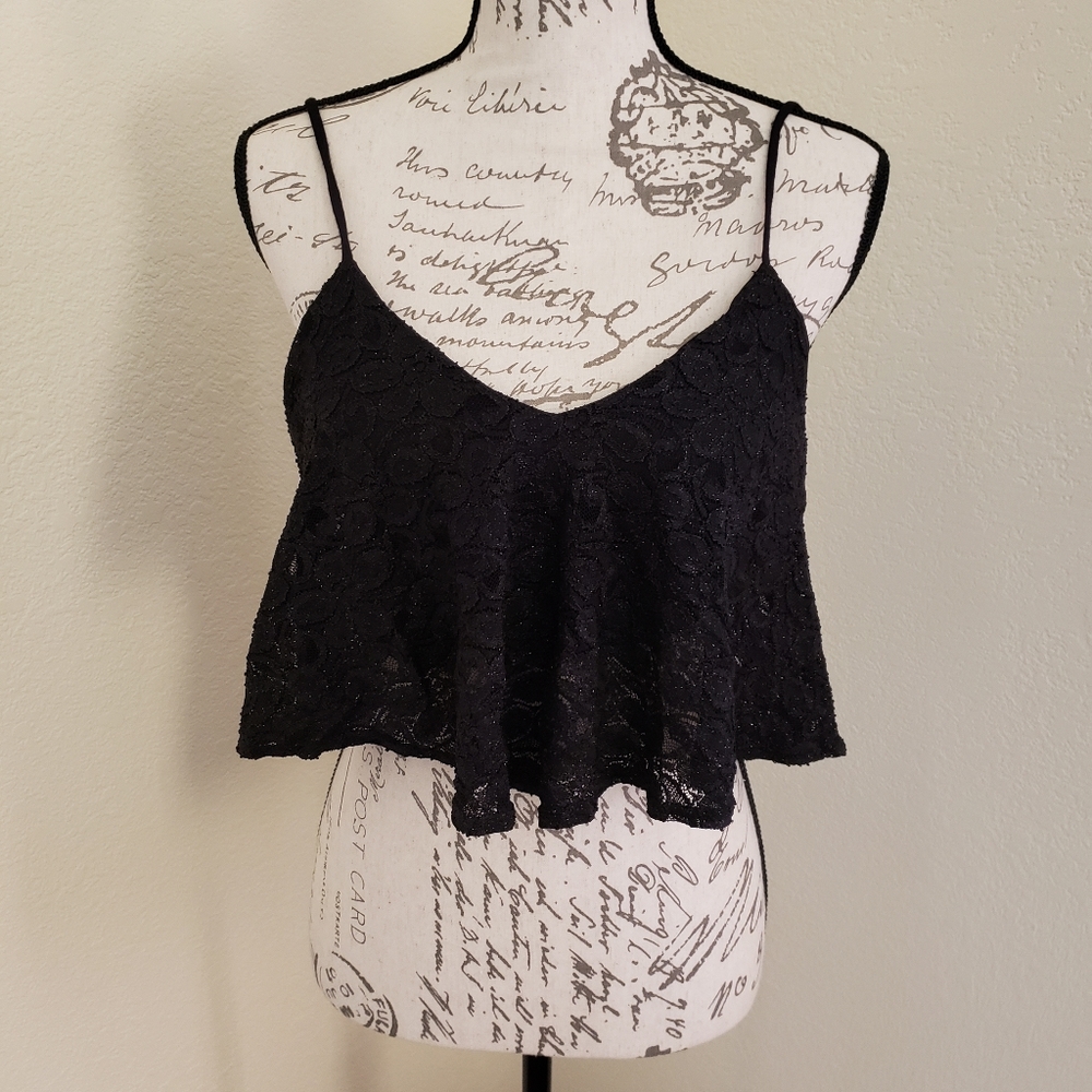 Windsor Lace with Sparkle crop top